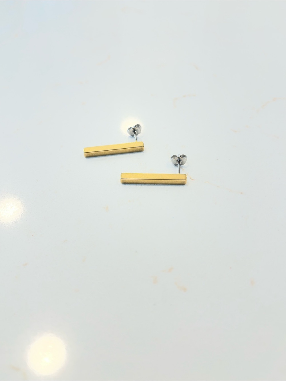 Minimal Gold Bar Stud Earrings!